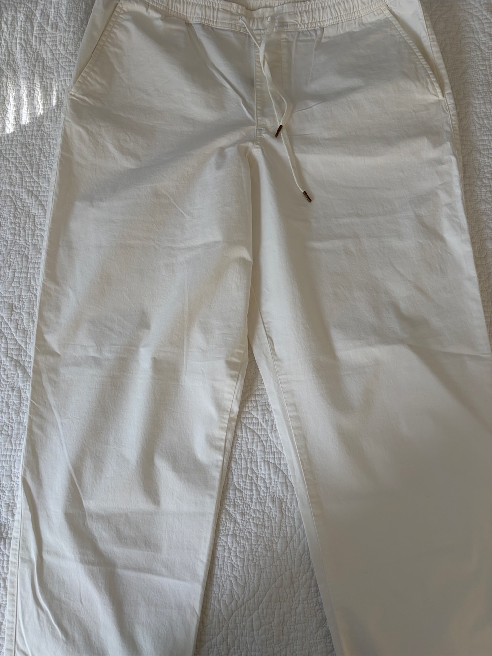 Polo by Ralph Lauren Men’s White Drawstring Cotton Chinos - Picture 3 of 3